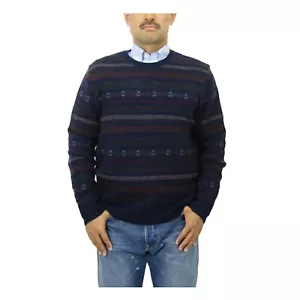Suéter de lana Polo Ralph Lauren para hombre Fairisle cuello redondo - mezcla de lana alpaca - Imagen 1 de 4