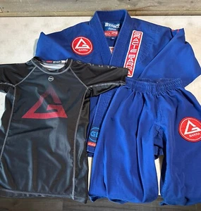 Gracie Barra Equipe Jiu Jitsu Full Uniform Youth Size Y5 With Rash Shirt CLEAN! - Picture 1 of 15