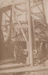 Original RPPC Wood Derrick Salt Mines Grand Saline Texas Real Photo Postcard - Picture 1 of 2