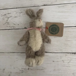Vintage Boyds Bears Bunny Plush Jointed Limbs 1993 90s Beige Gray - Picture 1 of 15