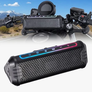 Motorcycle Soundbar Bluetooth Stereo Speakers Audio System w/ RGB Light ATV UTV - Picture 1 of 10