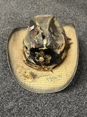 Sombrero de Vaquero Vaquero Richard Petty Firmado Personalizado ÚNICO EN SU CLASE Foto 1 de 4