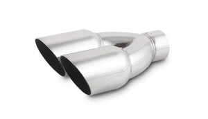 Vibrant Performance Dual 3.5in Round SS Exhaust Tip (Single Wall Angle Cut) - Picture 1 of 4