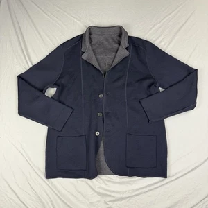 Maurizio Baldassari Brera Navy Gray Reversible Jacket Sweater Jamaica Swacket 54 - Picture 1 of 24