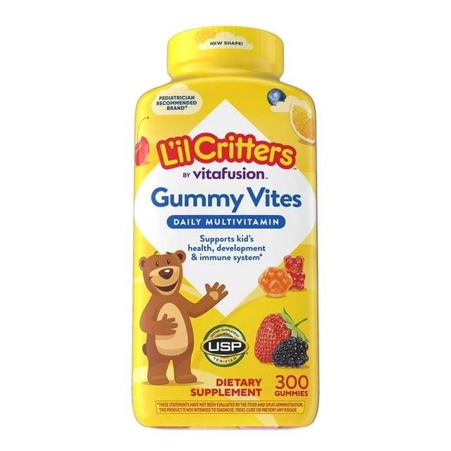L'il Critters Gummy Vites 完整多种维生素,300 克拉,美国发货 — 第 1/4 张图片