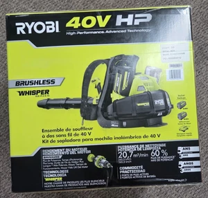 Ryobi 40V HP Brushless Cordless Backpack Blower Kit RY404170 - Picture 1 of 7