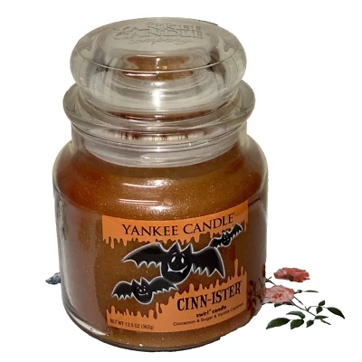 VTG Yankee Candle Halloween Cinn-ister Cinnamon Sugar & Vanilla Caramel 13.5 - Image 1 of 4