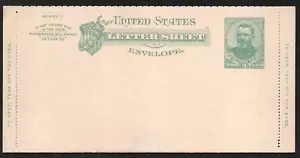LS13? UNITED STATES US LETTER SHEET ENVELOPE 2c unposted & complete of all pages - Picture 1 of 1