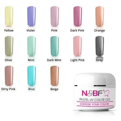UV Farb Pastell Gel 5 ml versch. Farben | Pastel Color Gel Nails | dezent hell - Bild 1 von 4