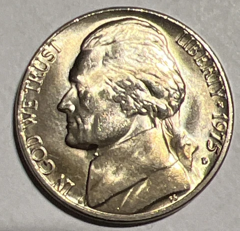BU 1975 D Jefferson Nickel Denver Mint Uncirculated USA 5c -Buy More, Save More! Cover