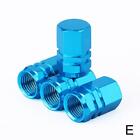 Dust Caps Blue Metal Pack of 4 Quality Alloy Valve Tyre F7 Lot B9W6