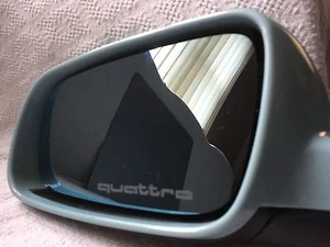 3 x Pegatinas/calcomanías AUDI Quattro espejo retrovisor esmerilado coche - Imagen 1 de 2