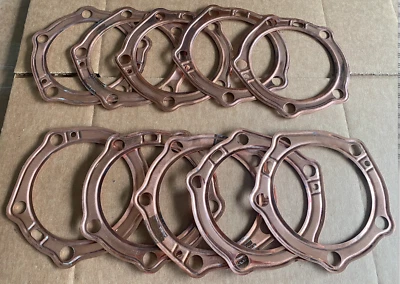 Paquete de 10 juntas de cabeza de cobre Harley 16770-48 nuevas 1948-1965 F, FL, FS, FLH #294 Foto 1 de 4