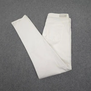 Adriano Goldschmied Jeans Womens 29 White Denim Straight Zip Fly AG Size 29x30 - Picture 1 of 15