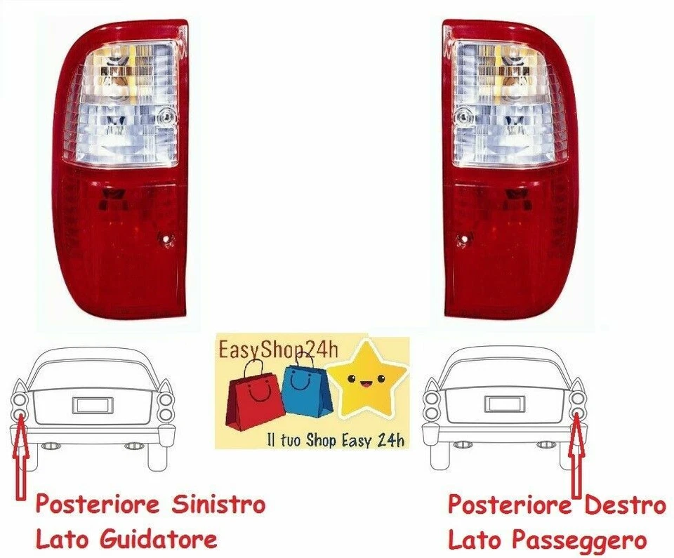 SET 2 Feu Arriere Droit Gauch Pour Ford Ranger e Pick Up 2005 2006 Phare Lumiere - Photo 1/1