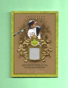 2007 UD Artifacts GOLD ED. APPAREL JERSEY Card # MLB-PE JOHNNY PERALTA CLEVELAND - Picture 1 of 2