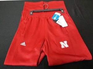 Nebraska Huskers Adidas Climawarm Red Fleece Sweat Pants Sweatpants Mens S - Picture 1 of 2