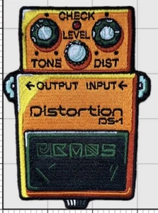 BOSS Distortion DS-1 guitar pedal embroidered patch - Picture 1 of 1