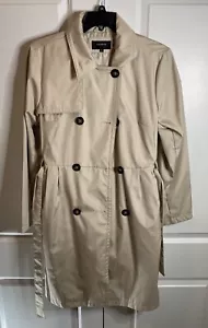 Colebrook XL Women’s Trench Coat Lined Belted Button Down Pockets Sand Color - Picture 1 of 15