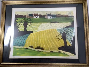 Impresión de paisaje de mediados de siglo ANDRE' EVEN de 1950 con número de certificado de autenticidad # 78/275 y firmada - Imagen 1 de 2