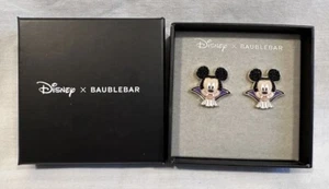 Disney x Baublebar Mickey Vampire Bat Earrings Dracula Sparkle NEW Halloween - Picture 1 of 1