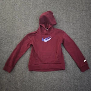 Nike Niños Sudadera Juvenil Mediana Granate Sudadera con Capucha Swoosh - Imagen 1 de 6