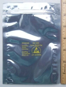 1.500 - Bolsas de escudo antiestático ESD, 4"" x 6", con cremallera superior - Imagen 1 de 1