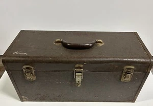 Vintage Kennedy Werkzeugkoffer 20" Ledergriff Werkzeugkiste gebraucht USA Made - Bild 1 von 4