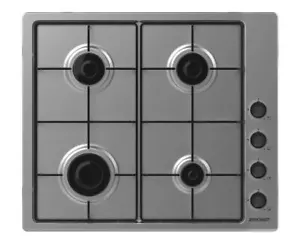 Zerowatt ZMHW6LCX Piano Cottura ad Incasso a Gas 4 Fuochi Inox da 60 cm - Foto 1 di 2
