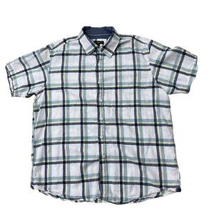 CLUB ROOM Linen Button Up Shirt Men XL Blue Yellow Plaid Preppy Spring Casual XL - Picture 1 of 20