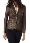 SkinOutfit Women Classic Genuine Lambskin Leather Blazer Sport Coat Jacket WB 15