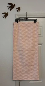 Vintage Pink Lattice White Ribbon Wrap Shawl Stole Lined ~ Prom Wedding ~ 72" - Picture 1 of 3