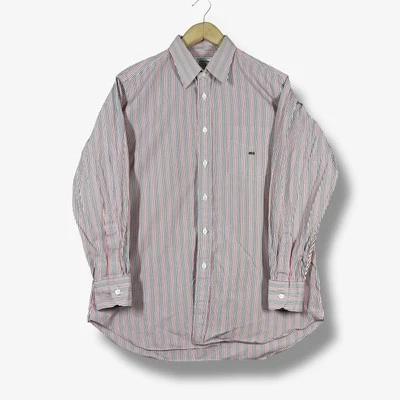 Ascot Chang Custom Made Dress Shirt Mens Large Striped Preppy Personalized - Image 1 of 4