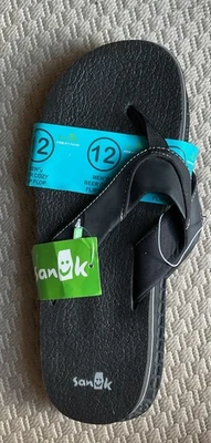 Sandalias chanclas informales acogedoras Sanuk Beer para hombre, talla 12 - negras Foto 1 de 4