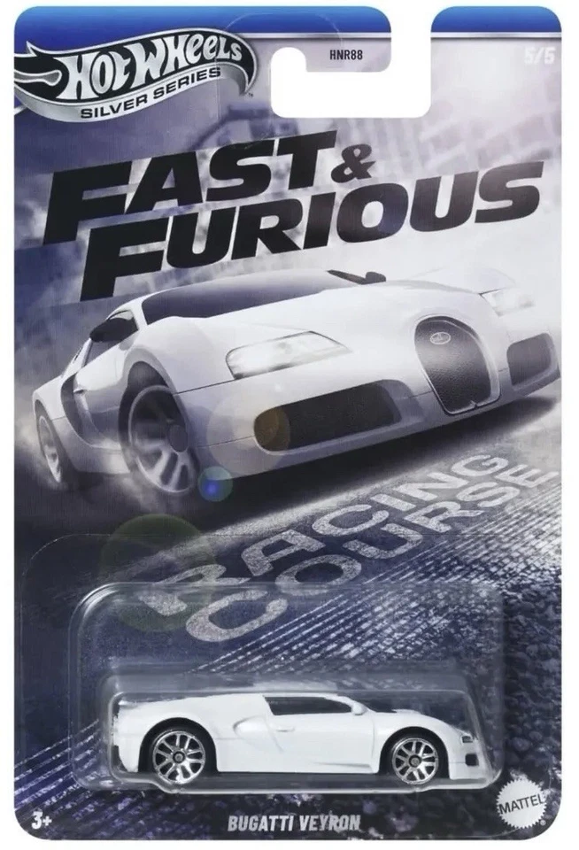 HOT WHEELS FAST & FURIOUS BUGATTI VEYRON RACING COURSE SERIE PLATEADA Foto 1 de 1