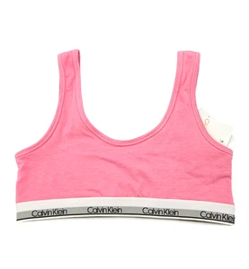 Calvin Klein N1054 Girls Modern Cotton Logo Band Round Neck Bralette, Pink M 7/8 - Picture 1 of 4