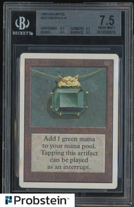 1993 Magic The Gathering MTG Unlimited Mox Emerald R BGS 7.5 NM+ - Picture 1 of 2