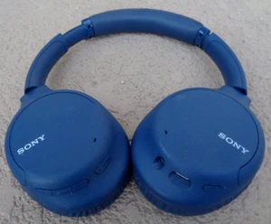 SONY WH-CH710N BLUE WIRELESS NOISE CANCELLING HEADPHONES WORKING - Foto 1 di 6