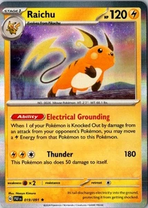 Raichu - (Paldean Fates) Mazo Raro Exclusivo 019/091 LP - Imagen 1 de 2