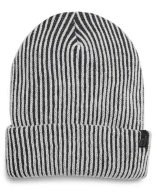 Gorro de invierno STEVE MADDEN para hombre negro acrílico ajustado tejido acanalado blanco y negro Foto 1 de 1