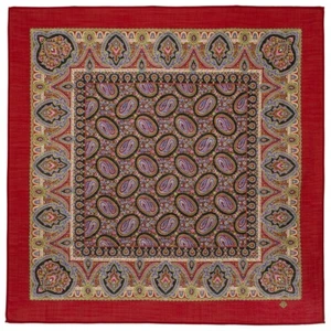 Ostermotiv rot Pavlov Posad Wollschal 35x35" russisches Tuch [1931-5] - Bild 1 von 9