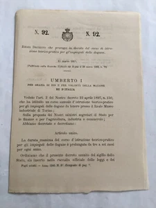 Decree Extension Duration Theoretical-Practical Course Customs Employees 1900 - Picture 1 of 1
