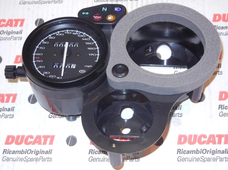 Ducati ST4 996 2001-2003 y otros velocímetro 170 MPH números blancos en tablero -D2X Foto 1 de 1