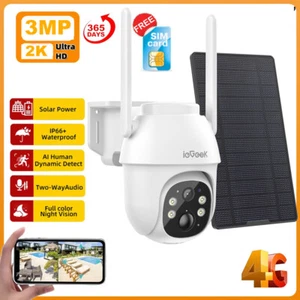 iegeek 2K 4G LTE Mobilfunk Überwachung Kamera Garage Mobilfunk SIM Karte Outdoor - Bild 1 von 10