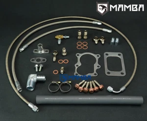 Turbo Oil & Water install line Kit For Nissan TD42 GQ w/ GT2863R GT2867R GT2871R - Picture 1 of 7
