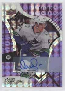 2021 UD Allure Rookies Purple Diamond 8/10 Vasily Podkolzin #107 Rookie Auto RC