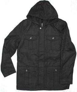 black rivet wool jacket