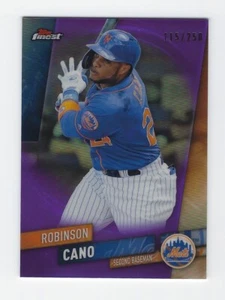 2019 Topps Finest #34 Robinson Cano Purple Refractor #'d 115/250 ~ New York Mets - Imagen 1 de 2