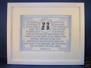 Bible,Verses,Scripture,Plaques "THE LORD'S PRAYER" Christian,Baby,Boy,Mom,Gifts - Picture 1 of 2