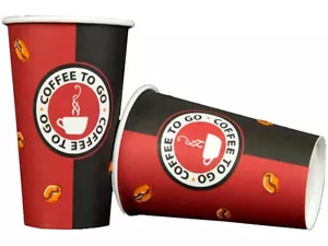 Made in DE ! 1000 Stück Coffee to go Becher 200ml Pappbecher 0,2l Kaffeebecher - Bild 1 von 2